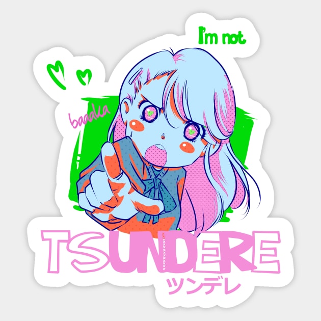 Tsundere Sticker by PsychoDelicia